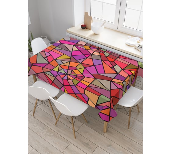 Прямоугольная скатерть JOYARTY Витраж из сатена tc_31501_120x145 1
