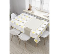 Прямоугольная скатерть JOYARTY Виньетка на горошке из сатена tc_34716_120x145
