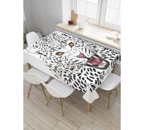 Прямоугольная скатерть JOYARTY Агрессия леопарда из сатена tc_4294_120x145