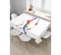 Прямоугольная скатерть JOYARTY Абстрактная рыба из сатена tc_4587_120x145