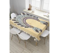 Прямоугольная скатерть JOYARTY Венец из перьев из сатена tc_36622_120x145