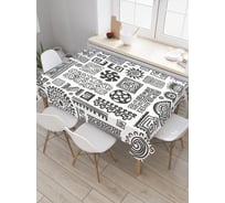 Прямоугольная скатерть JOYARTY Ацтекские узоры из сатена tc_29443_120x145