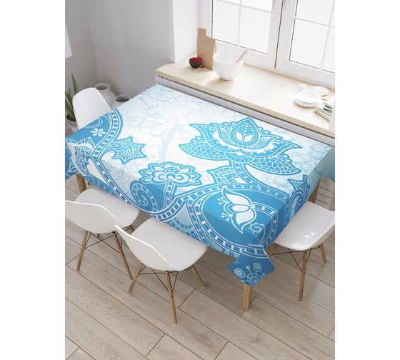 Прямоугольная скатерть JOYARTY Весенние морозы из сатена tc_30090_120x145 1