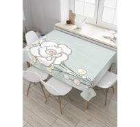 Прямоугольная скатерть JOYARTY Веточка розы из сатена tc_33056_120x145