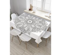 Прямоугольная скатерть JOYARTY Азиатский круглый лотос из сатена tc_32809_120x145