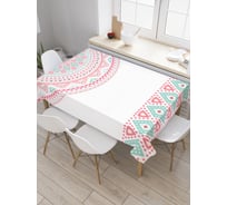 Прямоугольная скатерть JOYARTY Ажурный полукруг из сатена tc_29477_120x145
