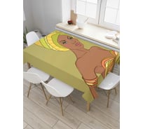Прямоугольная скатерть JOYARTY Африканская дама из сатена tc_36765_120x145