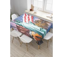 Прямоугольная скатерть JOYARTY Американская свобода из сатена tc_36778_120x145