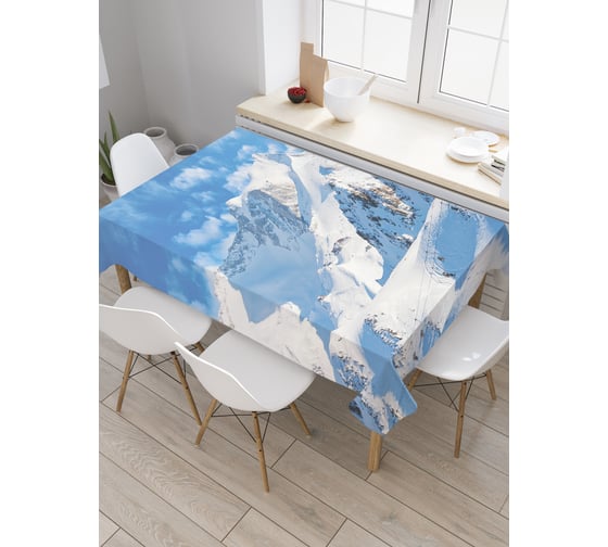 Прямоугольная скатерть JOYARTY Белоснежные склоны из сатена tc_20423_120x145 1