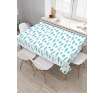 Прямоугольная скатерть JOYARTY Бирюзовые рыбки из сатена tc_65633_120x145