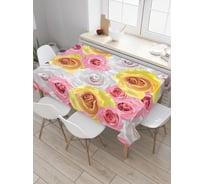 Прямоугольная скатерть JOYARTY Букет спелых роз из сатена tc_2753_120x145