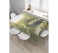 Прямоугольная скатерть JOYARTY Березовый участок из сатена tc_9263_120x145