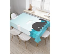 Прямоугольная скатерть JOYARTY Веселье кита из сатена tc_23170_120x145