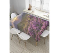 Прямоугольная скатерть JOYARTY Багульник на сопках из сатена tc_32921_120x145
