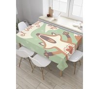 Прямоугольная скатерть JOYARTY Влюбленная лиса из сатена tc_28046_120x145