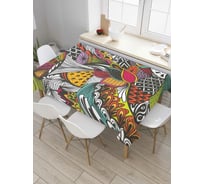 Прямоугольная скатерть JOYARTY Абстракция дудл из сатена tc_37332_120x145