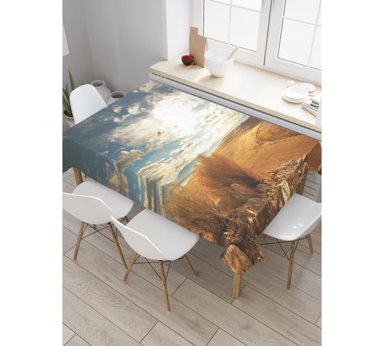 Прямоугольная скатерть JOYARTY Бескрайняя пустыня из сатена tc_20739_120x145 1