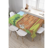 Прямоугольная скатерть JOYARTY Бедовые коты из сатена tc_266302_120x145
