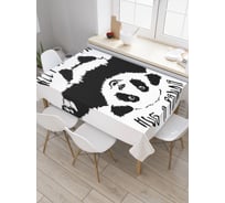 Прямоугольная скатерть JOYARTY Вдохновляющая панда из сатена tc_25198_120x145