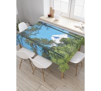 Прямоугольная скатерть JOYARTY Виднеется горная вершина из сатена tc_22012_120x145