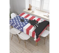 Прямоугольная скатерть JOYARTY Американский флаг из сатена tc_18427_120x145