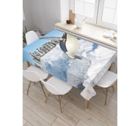 Прямоугольная скатерть JOYARTY Веселье у пингвинов из сатена tc_4134_120x145