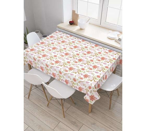 Прямоугольная скатерть JOYARTY Весна засыпает из сатена tc_29607_120x145 1