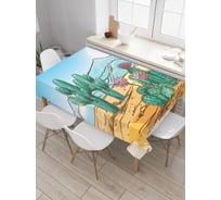 Прямоугольная скатерть JOYARTY Вечер возле кактусов из сатена tc_26551_120x145