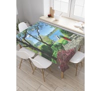 Прямоугольная скатерть JOYARTY Вид на реку из сатена tc_19664_120x145