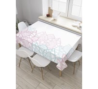 Прямоугольная скатерть JOYARTY Ажурные цветы из сатена tc_28907_120x145