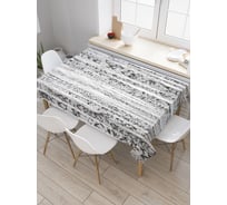 Прямоугольная скатерть JOYARTY Березовое ограждение из сатена tc_19673_120x145
