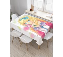Прямоугольная скатерть JOYARTY Взгляд девочки из сатена tc_23812_120x145