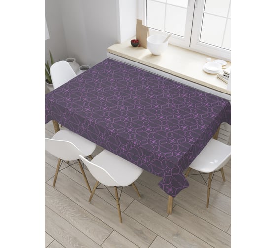 Прямоугольная скатерть JOYARTY Ажур в виньетке из сатена tc_35067_120x145 1