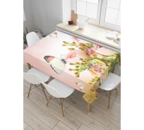 Прямоугольная скатерть JOYARTY Бутоны цветов из сатена tc_8090_120x145