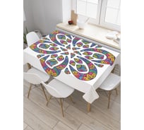 Прямоугольная скатерть JOYARTY Безумный цветок из сатена tc_18658_120x145