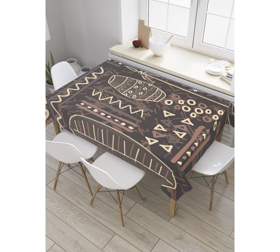 Прямоугольная скатерть JOYARTY Африканские узоры из сатена tc_31178_120x145 1