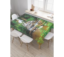 Прямоугольная скатерть JOYARTY Весенний водопад из сатена tc_21826_120x145