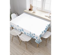 Прямоугольная скатерть JOYARTY Большие снежинки из сатена tc_378920_120x145