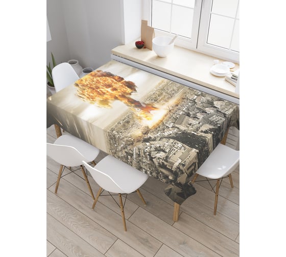 Прямоугольная скатерть JOYARTY Атомная бомба из сатена tc_20146_120x145 1