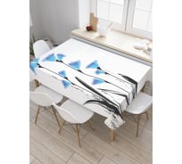 Прямоугольная скатерть JOYARTY Апрельские цветы из сатена tc_30316_120x145