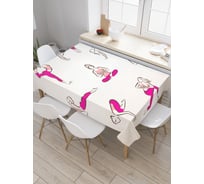 Прямоугольная скатерть JOYARTY Асаны из сатена tc_37565_120x145