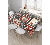 Прямоугольная скатерть JOYARTY Английские марки из сатена tc_2855_120x145