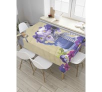 Прямоугольная скатерть JOYARTY Ваза и птицы из сатена tc_8647_120x145