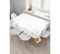 Прямоугольная скатерть JOYARTY Ботаническая рамка из сатена tc_29019_120x145