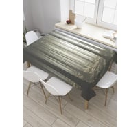 Прямоугольная скатерть JOYARTY Вечер в лесу из сатена tc_9313_120x145