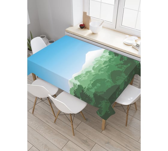 Прямоугольная скатерть JOYARTY Вершина среди джунглей из сатена tc_29052_120x145 1