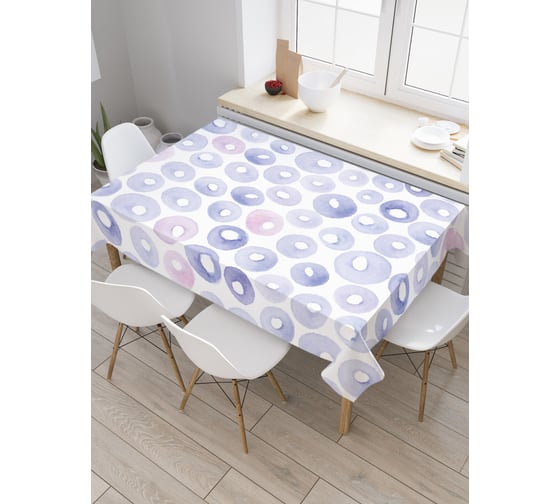 Прямоугольная скатерть JOYARTY Акварельные пузыри из сатена tc_32259_120x145 1