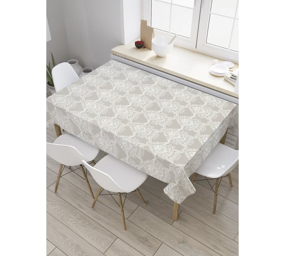 Прямоугольная скатерть JOYARTY Ажуры Дамаска из сатена tc_35254_120x145 1