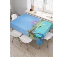 Прямоугольная скатерть JOYARTY Абстрактное озеро из сатена tc_38449_120x145