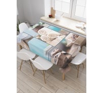 Прямоугольная скатерть JOYARTY Банные процедуры из сатена tc_21866_120x145